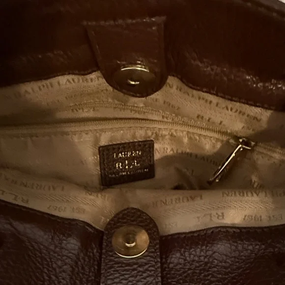 Ralph Lauren - Western Chic Brown Fringe Leather Bucket Bag - Picture 9 of 9